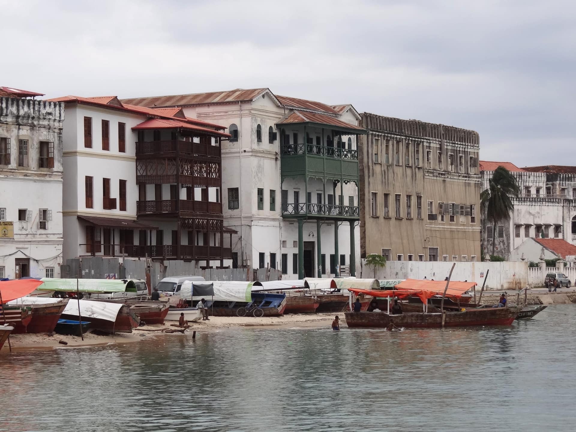 Historic buildings along the Stone Town waterfront, Zanzibar